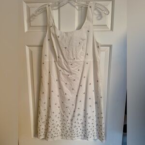 JCREW White Embroidered Dress
